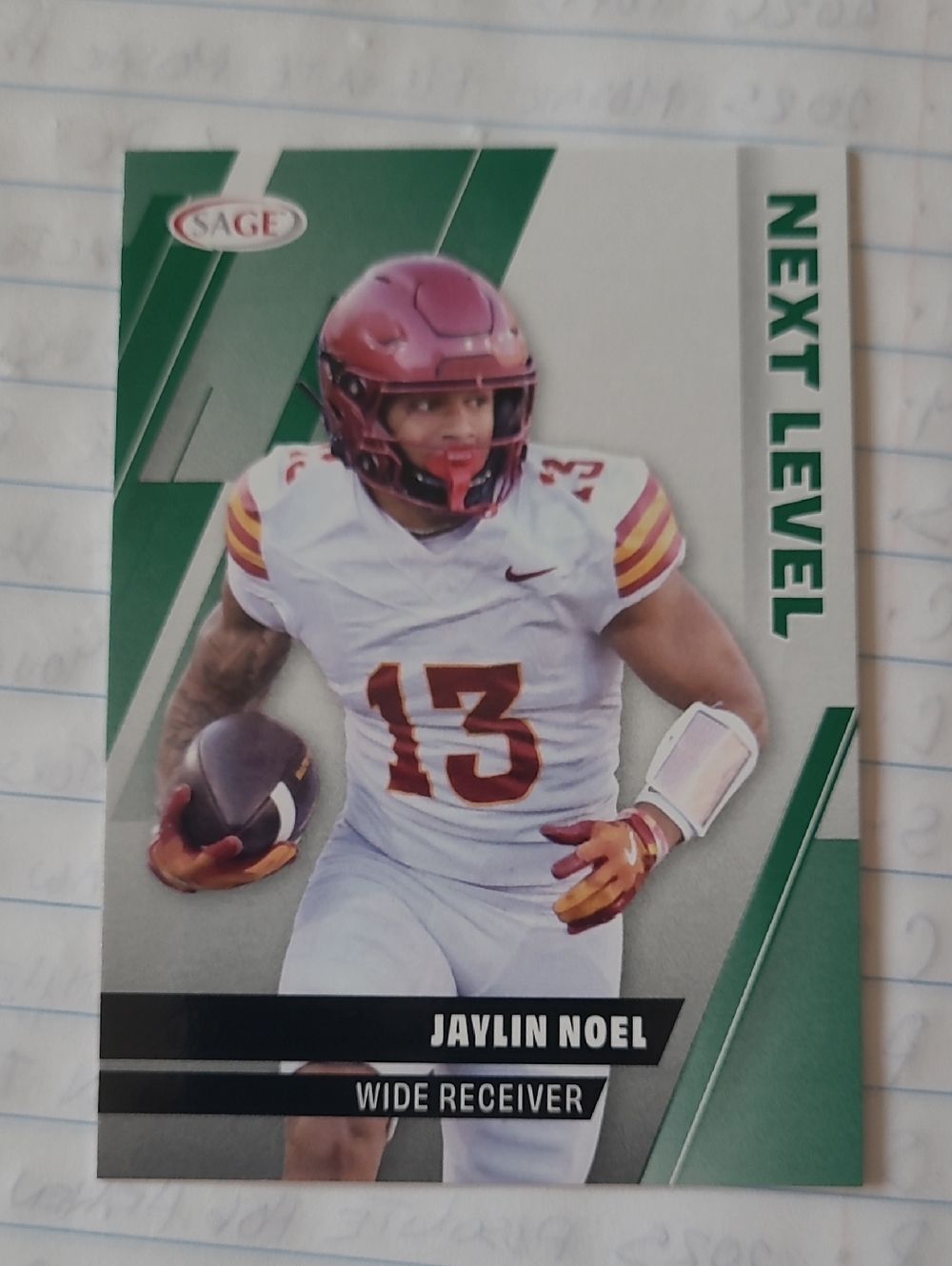 Sage Jaylin Noel Football Card - Sage Hit